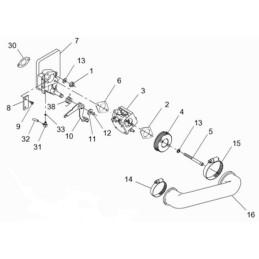 Wacker BS rammers dujų svirtis 0114815