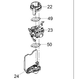 Wacker bs 2 bs 2i karbiuratoriaus jungtis walbro 0180920
