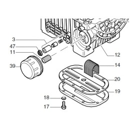 Hatz 2g30 2g40 alyvos filtras Nr.50302801