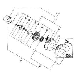 Yanmar l40 starterio dantukas 160260 76530