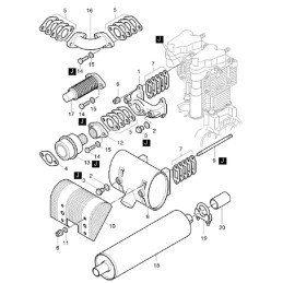 Hatz 2g30 2g40 duslintuvo tarpiklių komplektas 01285800