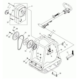 Wacker dpu2950h trapecinis diržas 0047080