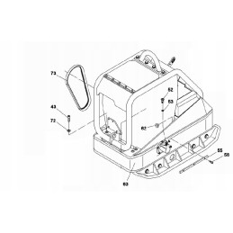 Wacker dpu3345 dpu4045 su e75 trapeciniu diržu 0047451
