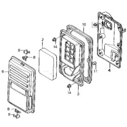 Honda gx filtro dangtelio skląstis 17236 899 000