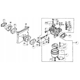 Honda gxv340 gxv390 karbiuratoriaus tarpiklis 16223 ze9 80