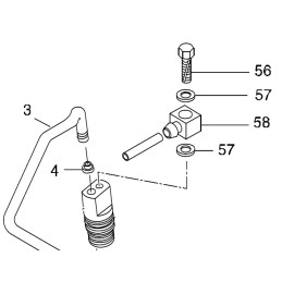 Hatz 1b20 1b30 įpurškimo perpildymo varžtas 50464500