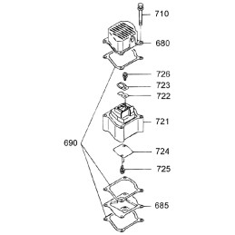 Wacker wm90 wm100 vožtuvo dangtelio tarpinė 0158622