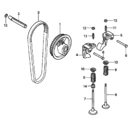 Honda gx100 išmetimo vožtuvo svirtis 14441 z0d 010