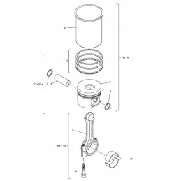 Hatz 1b40 stūmoklio kaištis 50527100