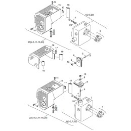 Hatz 1b20 duslintuvo tarpiklių komplektas 01732501
