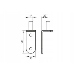 Kabliukas diržo vyriui, medinis, 250-600mm, skersmuo 14 gamarų