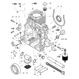 Hatz 1b20 1b30 variklio laikiklis 04099302