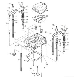 Hatz 1b40 1b50 vožtuvo stūmiklio strypas 01374000