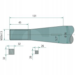 Zab 221192 18813 su kūgine veržle