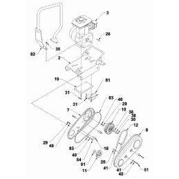 Wacker vp2050r trapecinis diržas 0051013