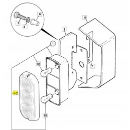 Galinis žibinto gaubtas JCB ekskavatoriniam krautuvui 3cx 4cx