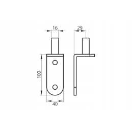 Dirželio vyrių kablys medienai 800mm fi 16 gamar