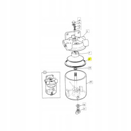 Kuro separatoriaus, filtro tarpiklis JCB 32 904708