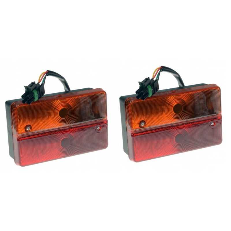 Galinių dešiniųjų ir kairiųjų žibintų rinkinys JCB ekskavatoriams