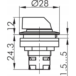 Dviejų padėčių sukamasis jungiklis, stabilus 45 45 e