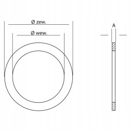 Sandarinimo žiedas plokščiam sriegiui M12, be dantų