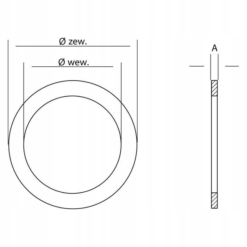 Sandarinimo žiedas plokščiam sriegiui M12, be dantų