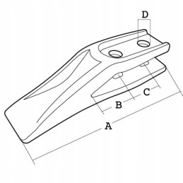 Prisukami JCB Volvo ekskavatoriaus kaušo dantys