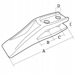 Prisukami JCB Volvo ekskavatoriaus kaušo dantys