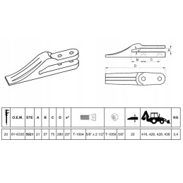Dantis Caterpillar 6Y 6335 ekskavatoriniam krautuvui