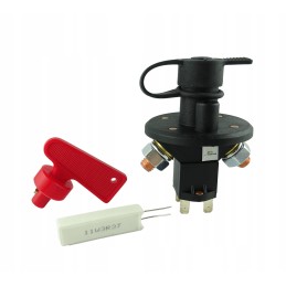 Pagrindinis srovės jungiklis 24v 500a su rezistoriumi