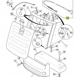 Kapoto atidarymo kabelis jcb 3cx 4cx