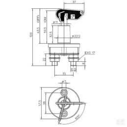 Pagrindinis akumuliatoriaus jungiklis 100A