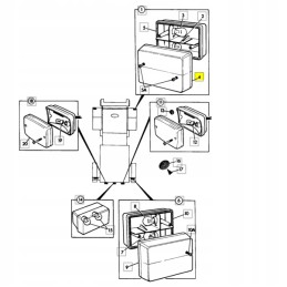 Priekinis lempos gaubtas su kryptimi jcb 700 11600