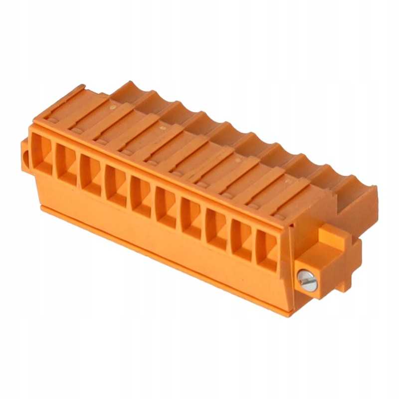 Paltronic kištukas 10 kontaktų oranžinis varžtas bl