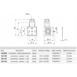Ritės kištukas su LED ir varistoriumi