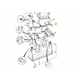 JCB ekskavatoriaus krautuvo kaušo cilindro įvorė