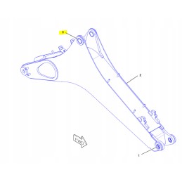 Boom cat ekskavatoriaus krautuvo pavaros įvorė