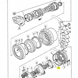 JCB ekskavatoriaus galutinės pavaros slėgio plovimo mašina