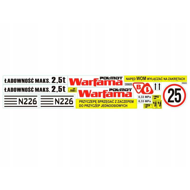 Warfam N 226 1 ašies barstytuvo lipdukai