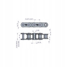 Ritininė grandinėlė 10b 1 86ps 1 35m Warynski juodvarnis