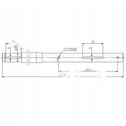 Varomasis velenas 2, 253 cm ilgio, su ilgu voleliu