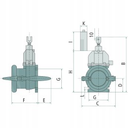 Hertell plokščias pleištinis sklendė Buru 150 150 150 474