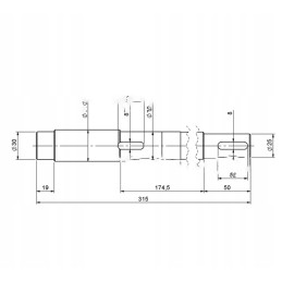 Dešinės pavarų dėžės horizontalus velenas, rcw barstytuvas 3