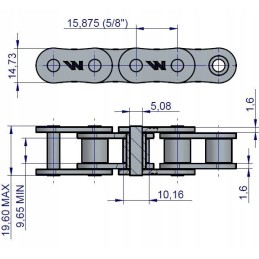 Ritininė grandinėlė 10b1 86ps 1 35 m Warynski juodvarnis