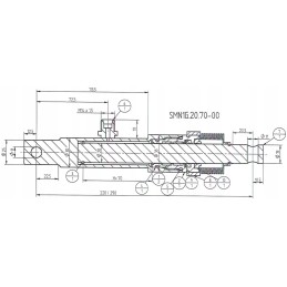Hidraulinis cilindras smn1g 20 taktų 70 l 220 mm