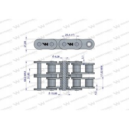 Ritininė grandinėlė 16b 2 r2 1 5 m Warynski