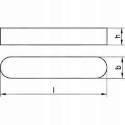 Prizminis raktas din 6885 a10 x 8 x 45 15 15
