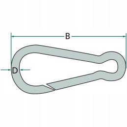 Kabliukas 8mm 80mm 460245080x08 granitas