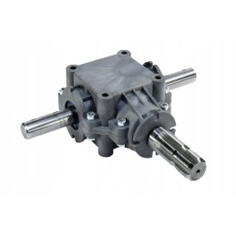 Trąšų barstytuvo kampinė pavara yra sustiprinta