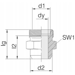 Suvirinimo jungtis 10l m16x1 5